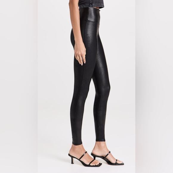 SPANX Faux Leather Leggings Black Size XL - Picture 4 of 11
